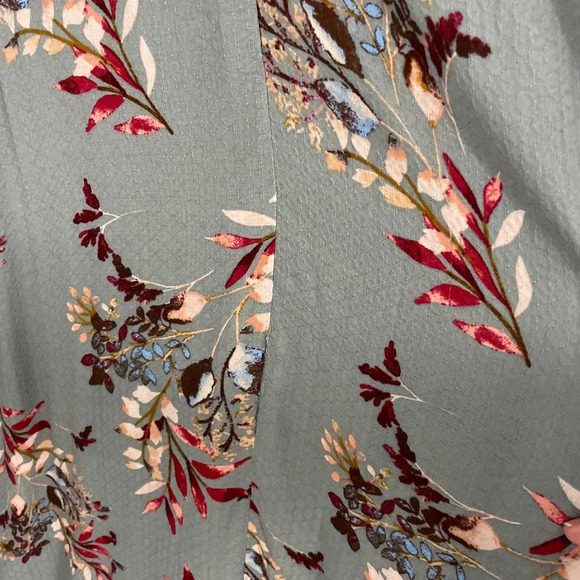 Lulu’s Maxi Dress Fiorire Slate Blue Floral Print Wrap Size XS Romantic Feminine - Picture 13 of 16